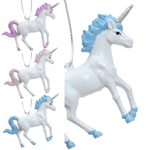 Jednorożec - Nietłukąca zawieszka choinkowa 14x3x10 cm