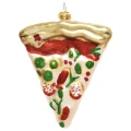 Szklana Zawieszka Choinkowa - Kawałek Pizzy 10 cm
