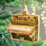 Szklana Zawieszka Choinkowa - Złote Pianino 10 cm