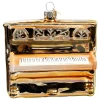 Szklana Zawieszka Choinkowa - Złote Pianino 10 cm