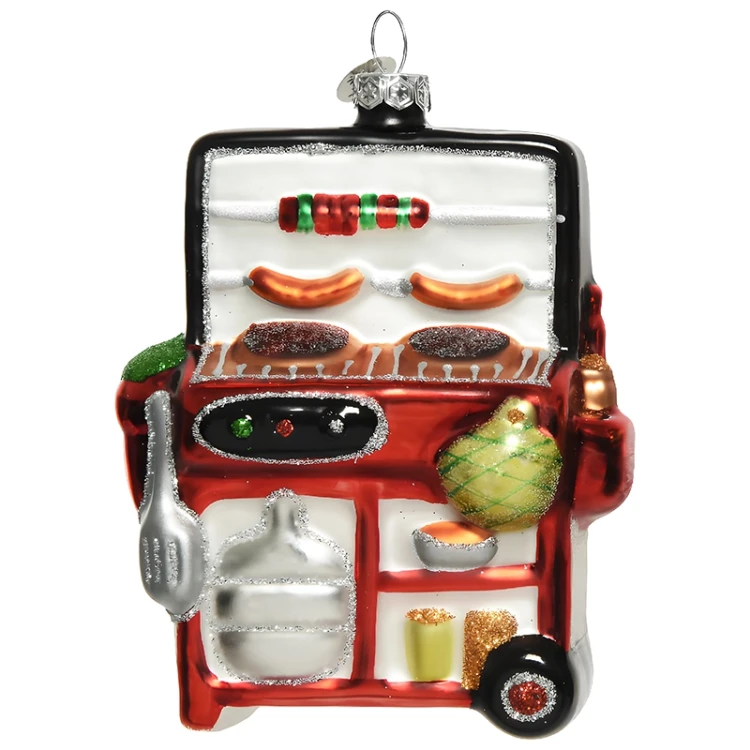 Szklana Zawieszka Choinkowa - Grill BBQ fot.5