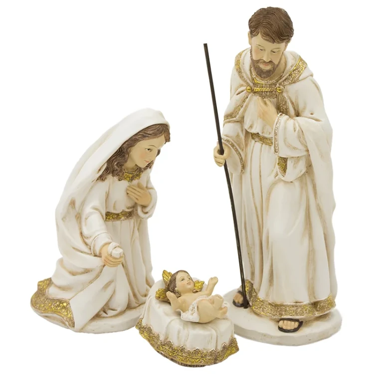 Szopka Bożonarodzeniowa z tworzywa - 8 figur 27,5 cm