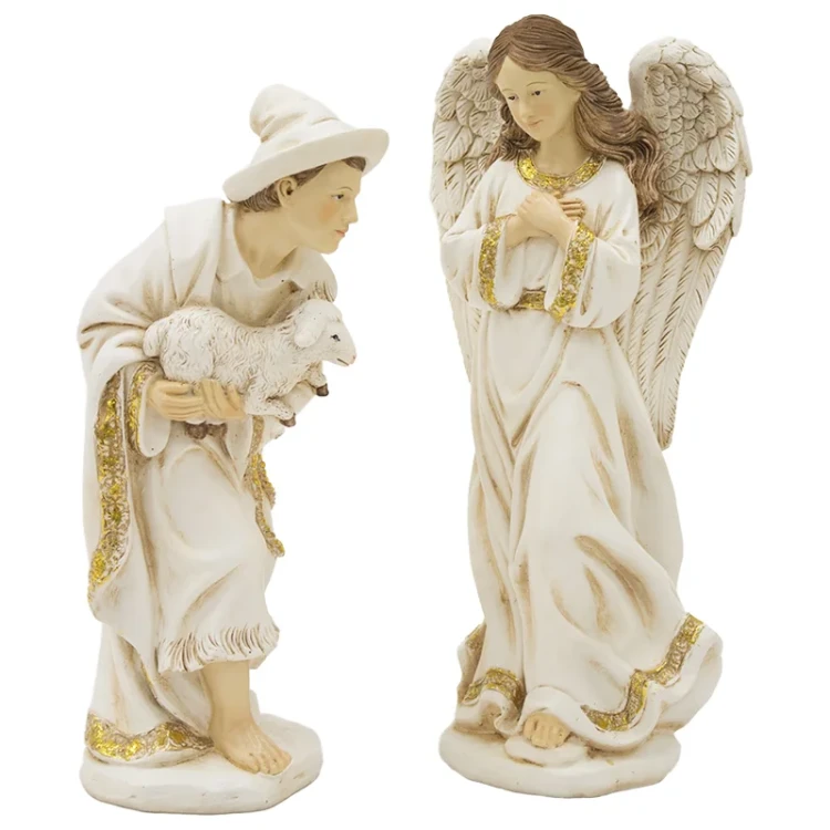 Szopka Bożonarodzeniowa z tworzywa - 8 figur 27,5 cm