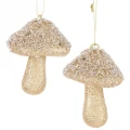 Zawieszka Choinkowa Złoty Grzybek 9 cm