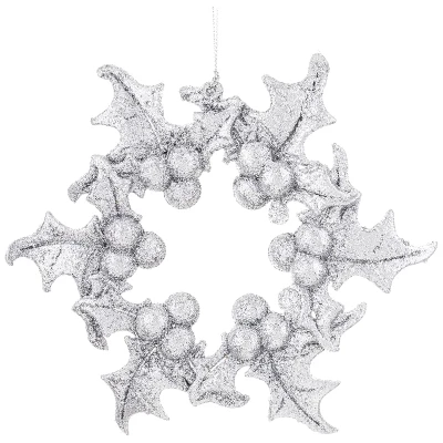 Zawieszka z ostrokrzewu - Plastikowa ozdoba na choinkę 16x18 cm
