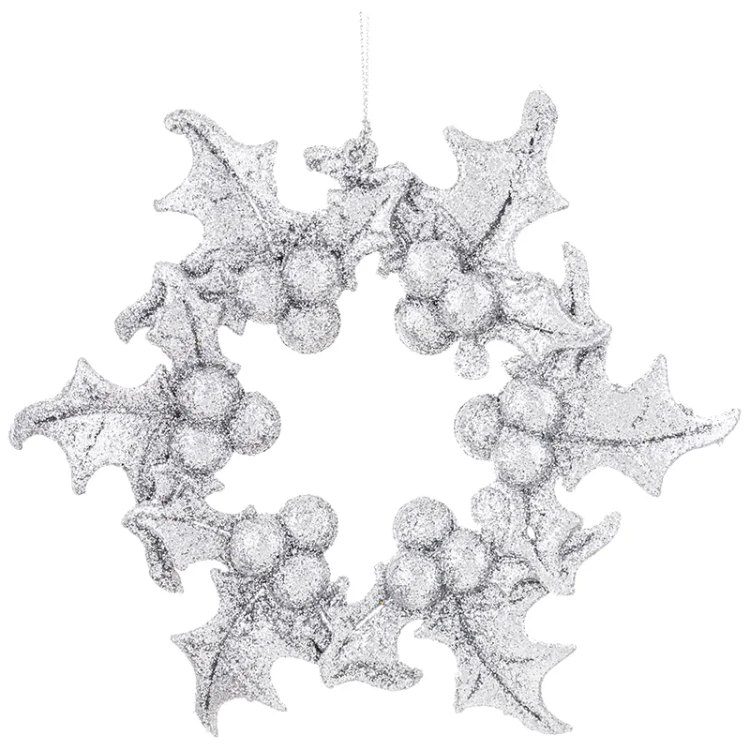 Zawieszka z ostrokrzewu - Plastikowa ozdoba na choinkę 16x18 cm