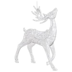 Zawieszka Choinkowa Srebrny Renifer 12x8,5x2 cm