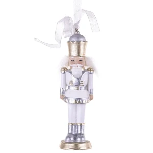 Zawieszka choinkowa - Biały dziadek do orzechów 12 cm