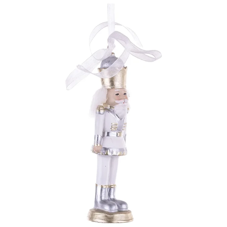 Zawieszka choinkowa - Biały dziadek do orzechów 12 cm