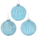 Zestaw Szklanych Bombek Choinkowych 6 szt. MIX 8 cm