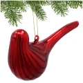 Szklany Gołąb Zawieszka Choinkowa 15 cm fot.4