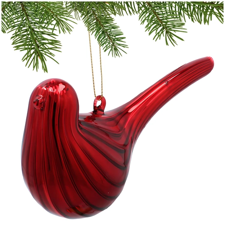 Szklany Gołąb Zawieszka Choinkowa 15 cm fot.4