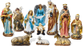 11 figur do szopki w żywych kolorach - 110 cm