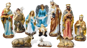 11 Figur do szopki 110 cm w żywych kolorach