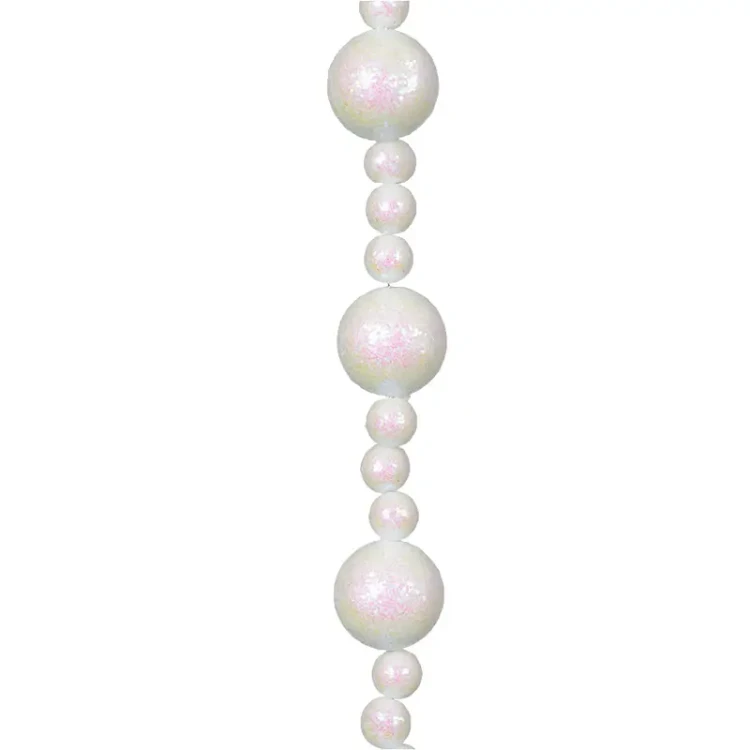 Biały łańcuch choinkowy z pianki 180 cm