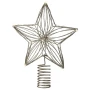 Złota metalowa gwiazda choinkowa 12 DIOD LED 20x25x6 cm