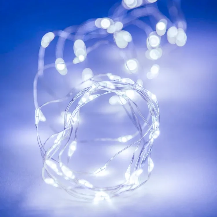 Lampki na druciku 40LED - 2M - Zimny biały fot.6