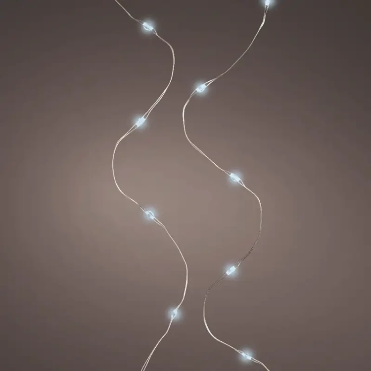 Lampki na druciku 40LED - 2M - Zimny biały fot.3