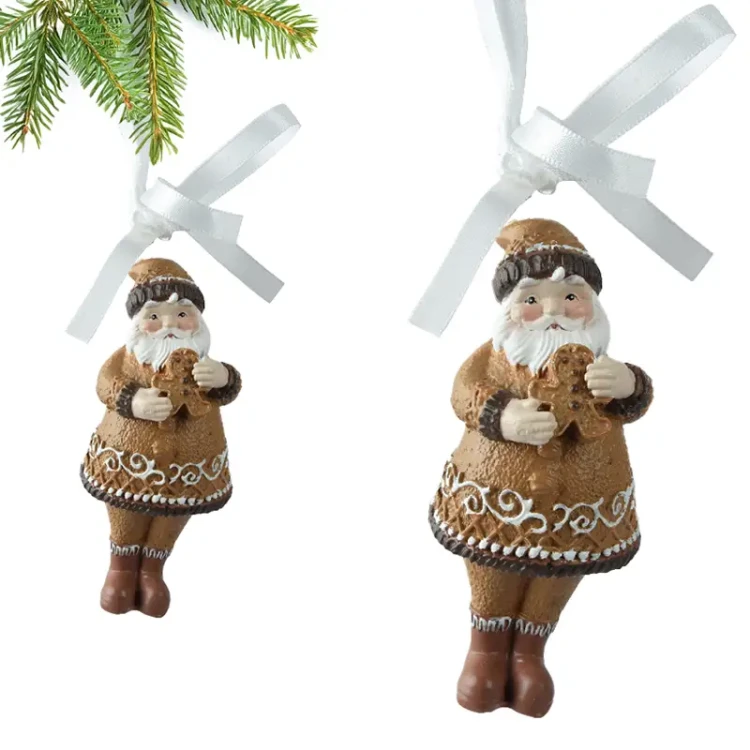 Zawieszka z żywicy - Święty Mikołaj 9 cm fot.2
