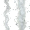 Biały łańcuch choinkowy - BOA - 184 cm
