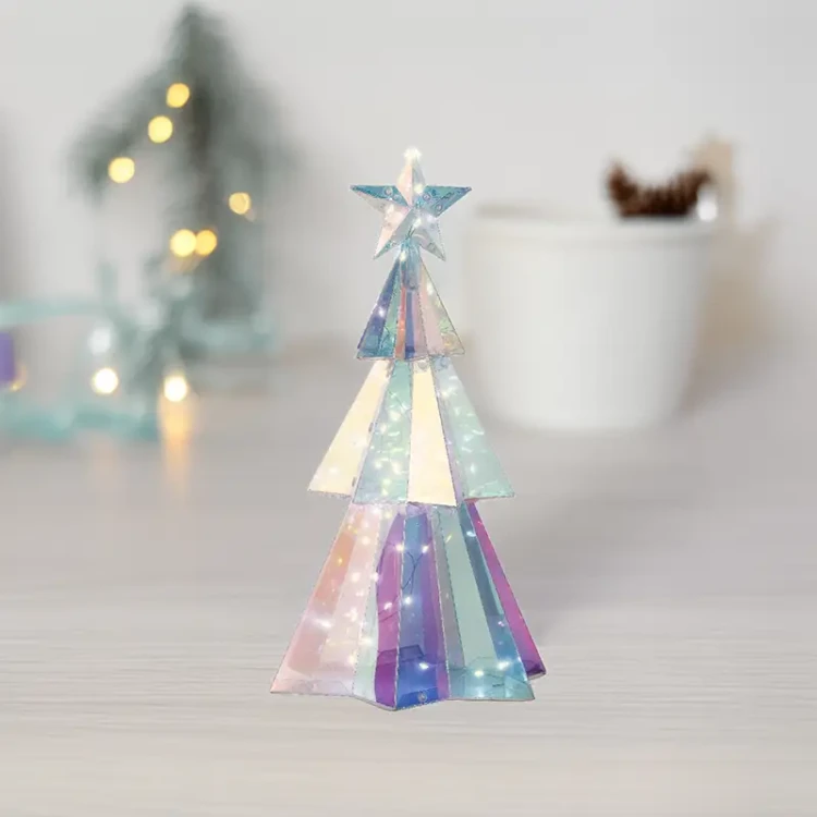 Dekoracyjna choinka z gwiazdą - 40 Micro LED 37,2 cm