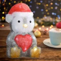 Świąteczna figurka dekoracyjna - Pingwin - 24 LED 22,5 cm