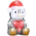Świąteczna figurka dekoracyjna - Pingwin - 24 LED 22,5 cm