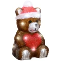 Świąteczna figurka dekoracyjna - Miś - 24 LED 23,2 cm