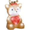 Świąteczna figurka dekoracyjna - Renifer - 24 LED 23,5 cm