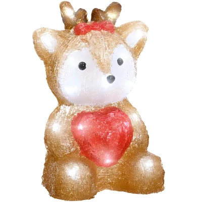 Świąteczna figurka dekoracyjna - Renifer - 24 LED 23,5 cm