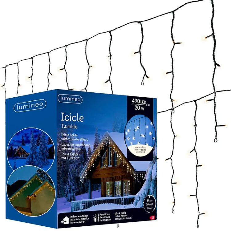 Kurtyna świetlna - 490 LED - Ciepły biały fot.2