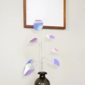 Gałązka dekoracyjna - Iryzowane liście - 0,5x22x68cm