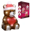 Świąteczna figurka dekoracyjna - Miś - 24 LED 23,2 cm