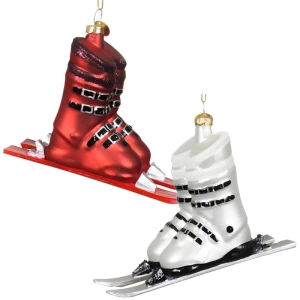 Szklana Zawieszka na Choinkę - Buty narciarskie 12,6 cm