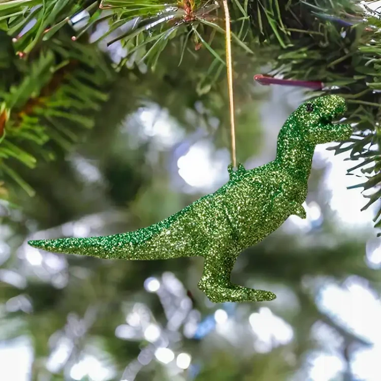Dinozaury - Brokatowe zawieszki choinkowe fot.2
