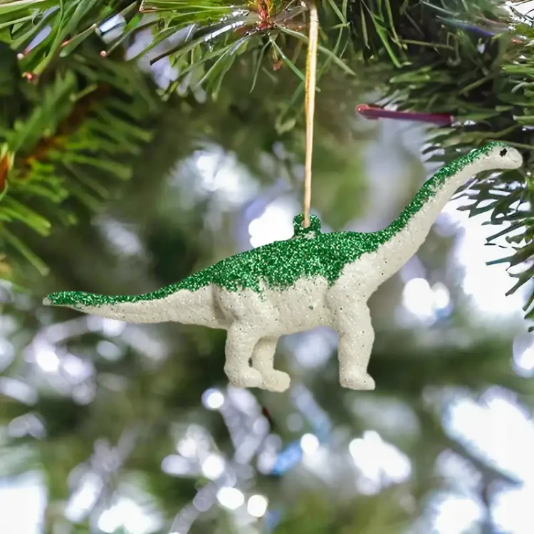 Dinozaury - Brokatowe zawieszki choinkowe fot.4