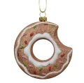 Piernikowy donut - Zawieszka choinkowa z brokatem 10 cm fot.5