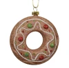 Piernikowy donut - Zawieszka choinkowa z brokatem 10 cm fot.6