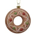 Piernikowy donut - Zawieszka choinkowa z brokatem 10 cm fot.6