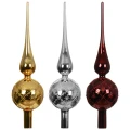Szklany Szpic Choinkowy 31 cm - Diamenty fot.1
