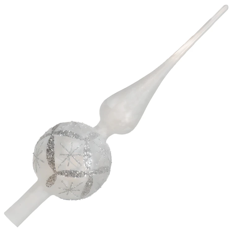 Szklany Szpic Choinkowy 31 cm - Gwiazdki fot.3