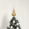 Szklany Szpic Choinkowy 31 cm - Liście fot.2