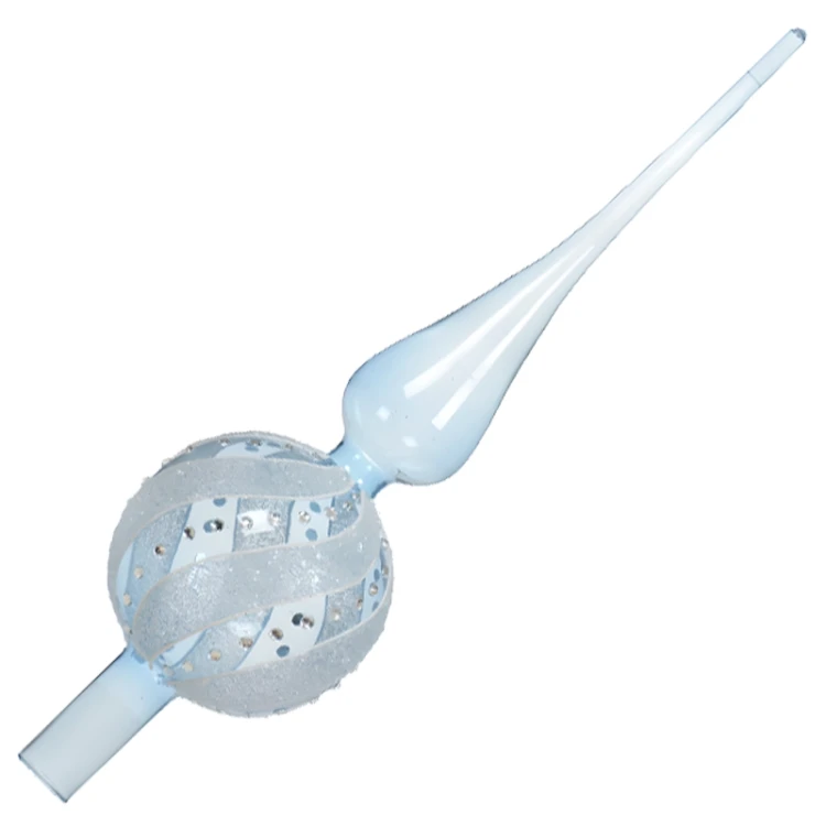 Szklany Szpic Choinkowy 31 cm - Spirala fot.4
