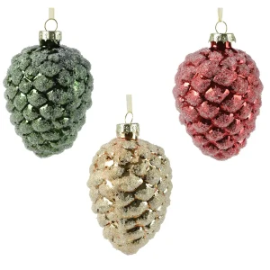 Szyszki choinkowe 10 cm - Szklane kształtki choinkowe