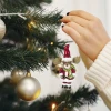 Szklana zawieszka choinkowa - Renifer w stroju mikołaja
