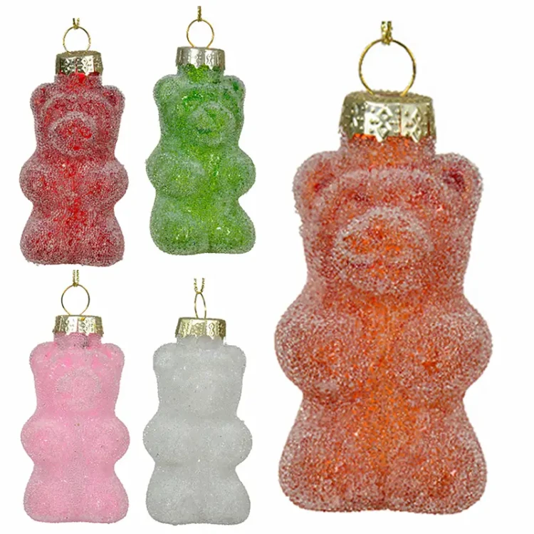 Zestaw zawieszek choinkowych - Żelki Misie kpl. 5 szt. 8 cm