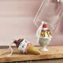 Lodowy zestaw choinkowy - kpl 2 szt. Zawieszek choinkowych 13 cm