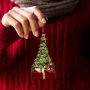 Świąteczna choinka - Szklana zawieszka choinkowa 13,5 cm