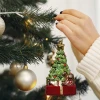 Świąteczna choinka - Szklana zawieszka choinkowa 13,5 cm