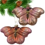 Szklana kształtka na choinkę - Zestaw Motyli - 2 szt. 11 cm
